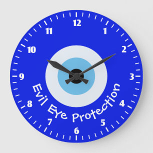 Greek Evil Eye Large Clock