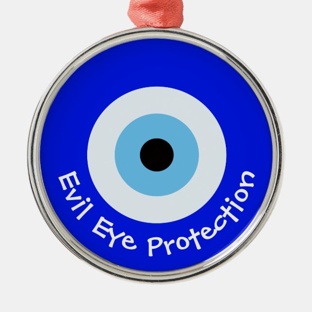 Greek Evil Eye Metal Ornament (Front)