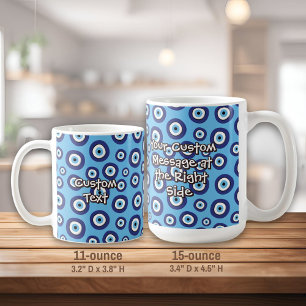Greek Evil Eye Pattern Coffee Mug