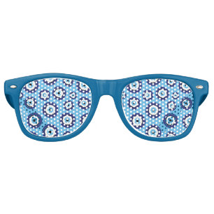 Greek Evil Eye Pattern Retro Sunglasses