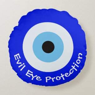 Greek Evil Eye Round Cushion