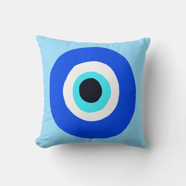 Greek Eye Blue Cushion (Front)