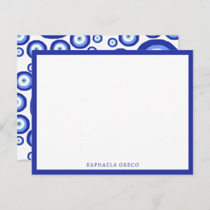 Greek Eye Good Luck Symbol Pattern   Card