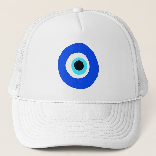 Greek Eye Symbol Lucky Charm Trucker Hat (Front)