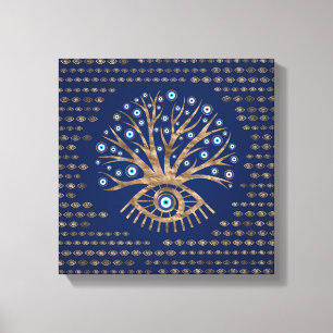 Greek Eye Tree - Mati Mataki - Matiasma Canvas Print