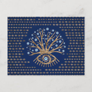 Greek Eye Tree - Mati Mataki - Matiasma Holiday Postcard