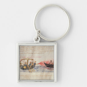 Greek fire (vellum) key ring