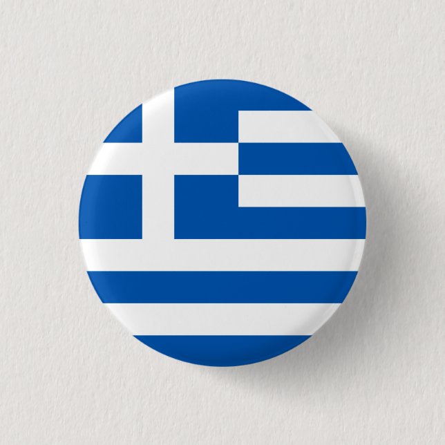 Greek Flag 3 Cm Round Badge (Front)