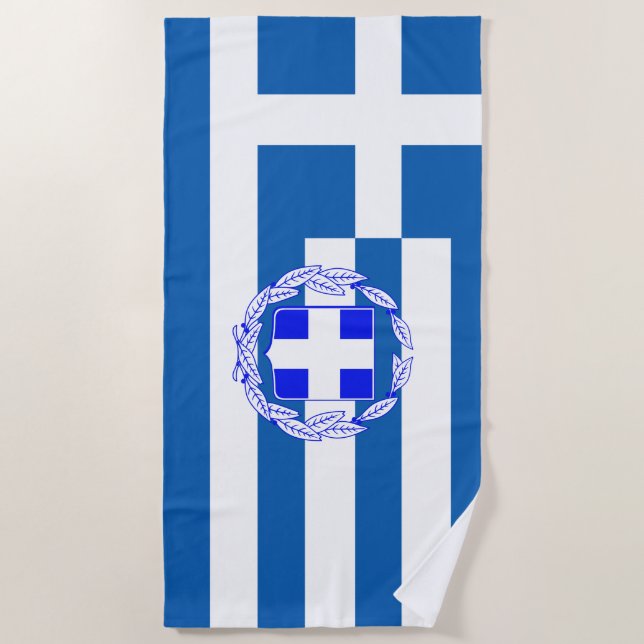 Greek flag beach towel (Front)