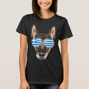 Greek Flag Belgian Malinoi Dog Greece Pocket T-Shirt