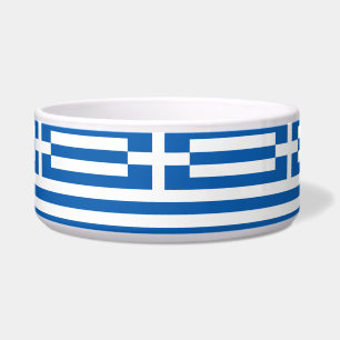 Greek Flag Ceramic Pet Bowl (Dogs/Cats)