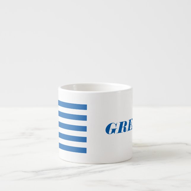 Greek Flag Custom Espresso Cup (Front)