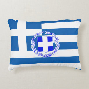 Greek flag decorative cushion