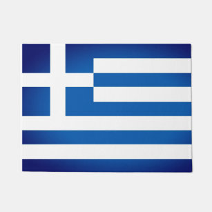 Greek Flag Door Mat