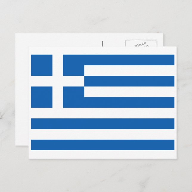 Greek Flag, Flag of Greece Postcard (Front/Back)