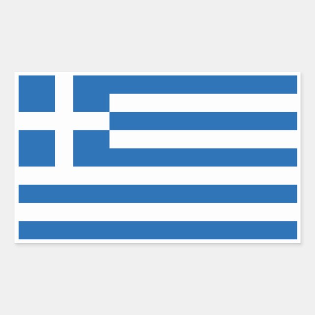 Greek Flag, Flag of Greece Rectangular Sticker (Front)