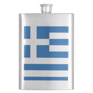 Greek flag flask