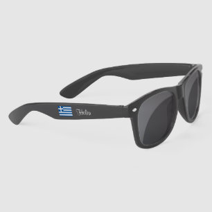 Greek Flag Greece 4Helen Plastic Sunglasses