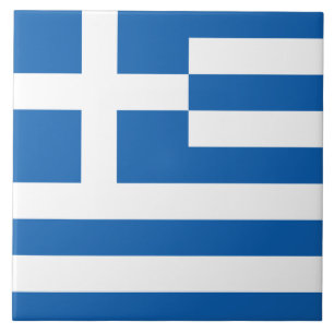 Greek Flag (Greece) Ceramic Tile