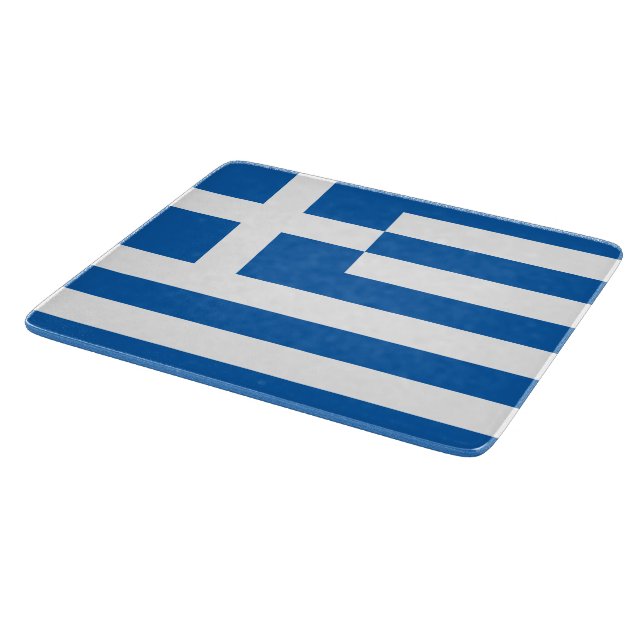 Greek Flag (Greece) Cutting Board (Corner)