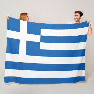 Greek Flag (Greece) Fleece Blanket