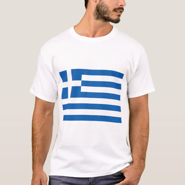 Greek Flag (Greece) T-Shirt (Front)