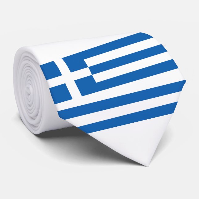 Greek Flag (Greece) Tie (Rolled)