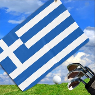 Greek Flag & Greece travel, holiday /sport fans Go Golf Towel