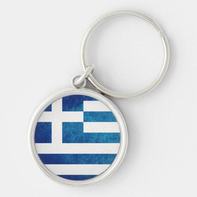 Greek Flag Key Ring (Front)