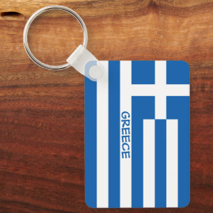 Greek Flag Keychain