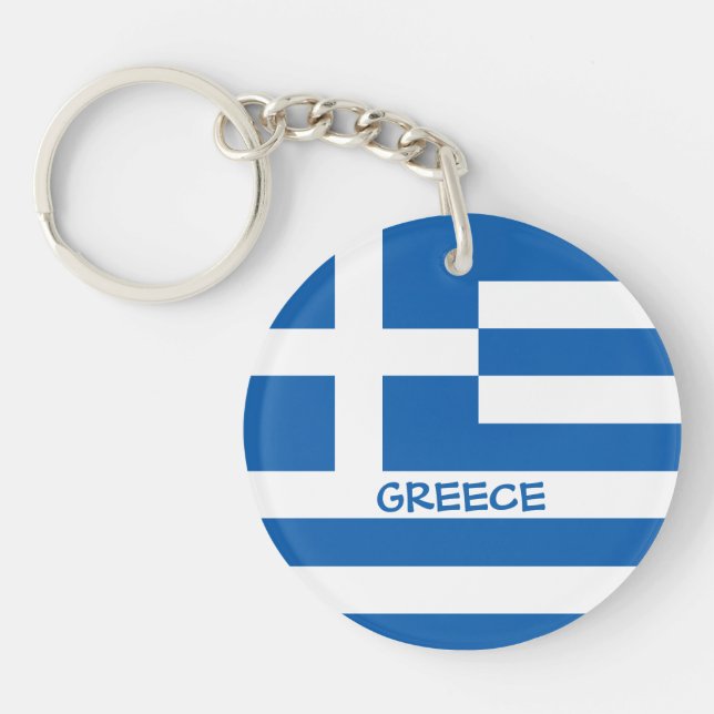 Greek Flag Keychain (Front)