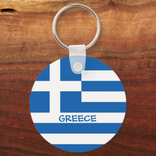 Greek Flag Keychain