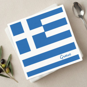 Greek flag Napkins, Greece party / sports Napkin