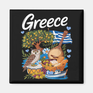 Greek Flag Outfit Idea for Kids with Hellenic Magnet