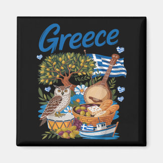 Greek Flag Outfit Idea for Kids with Hellenic Magnet