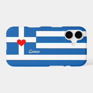 Greek Flag, Red Heart, patriotic Greece fashion