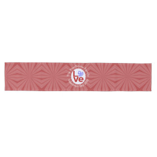 Greek Flag Red LOVE Personalised Medium Table Runner