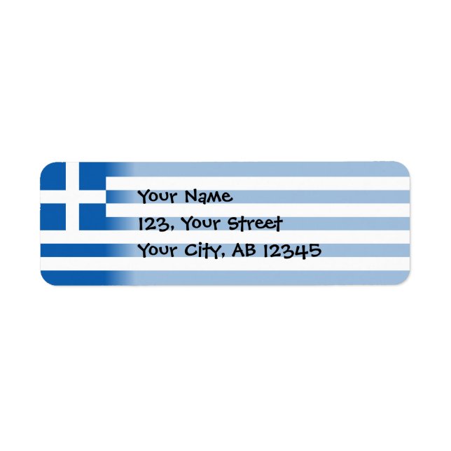 Greek Flag Return Address Label (Front)