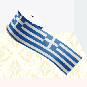 Greek Flag ribbon, patriotic Greece /sports Grosgrain Ribbon