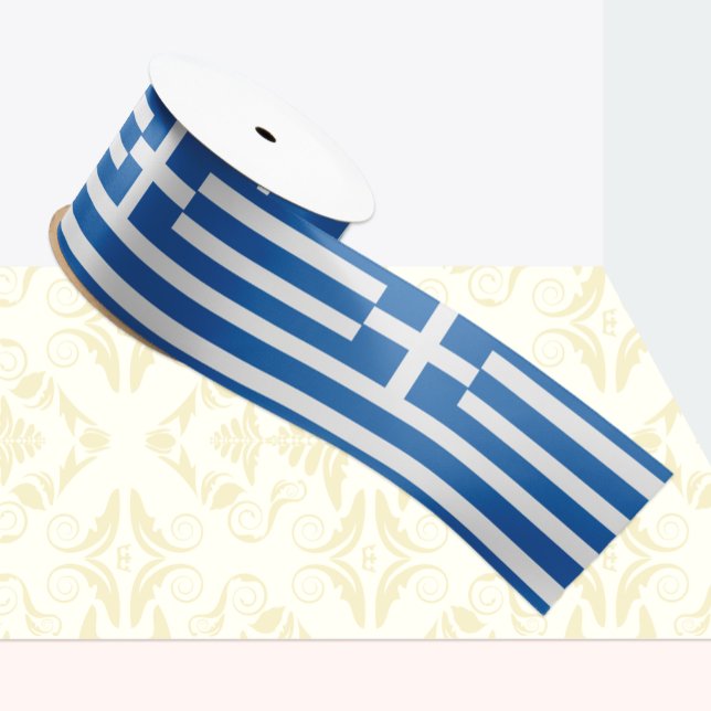 Greek Flag ribbon, patriotic Greece /sports Grosgrain Ribbon (Creator Uploaded)