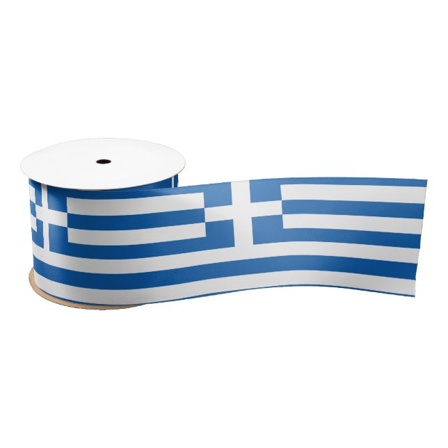 Greek flag satin ribbon (Spool)
