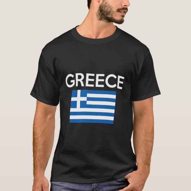 Greek Flag Shirt - Greece Long Sleeve Shirt (Front)