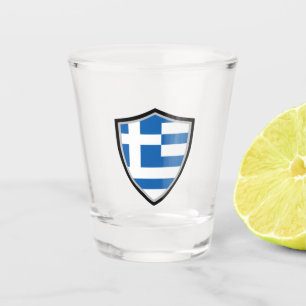 Greek flag shot glass