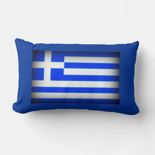 Greek Flag Socrates Quote Pillow (Front)