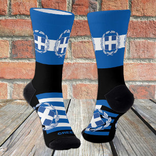 Greek Flag Socsk, Patriotic, BL Sustainable Greece Socks