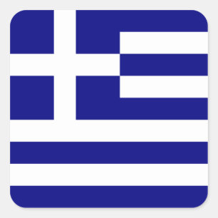 Greek Flag Square Sticker