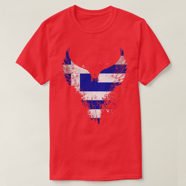 Greek Flag T-Shirt (Design Front)