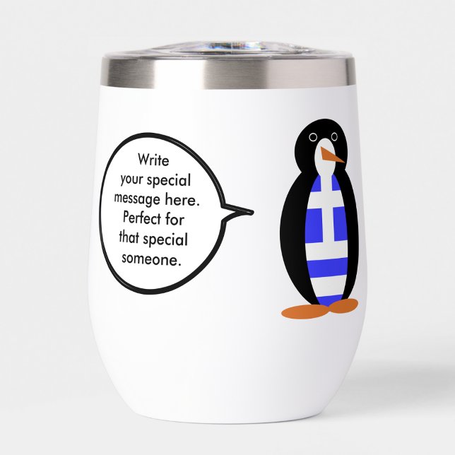 Greek Flag Talking Ms Penguin Personalised (Creator Uploaded)