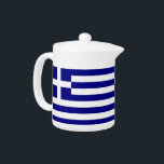 Greek Flag Teapot<br><div class="desc">Add a touch of Greek elegance to your tea collection with our exclusive teapot featuring the flag of Greece! Crafted with meticulous attention to detail, this teapot is more than just a functional item; it’s a celebration of Greek heritage and cultural pride. The beautiful design prominently displays the iconic Greek...</div>