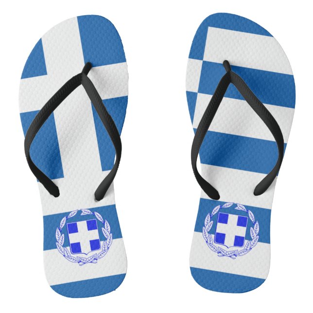 Greek flag thongs (Footbed)